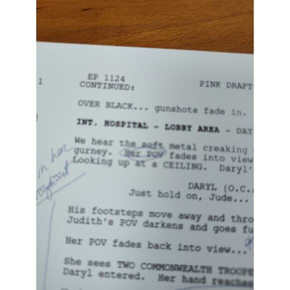 AMC TWD Walking Dead Ep 1124 Rest in Peace Script Page Supply Drop Exclusive - Picture 2 of 3